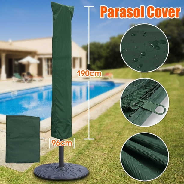 Parasol Zipped Umbrella UV Cover Protector for Waterproof Outdoor Garden Patio 